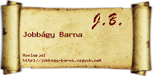 Jobbágy Barna névjegykártya